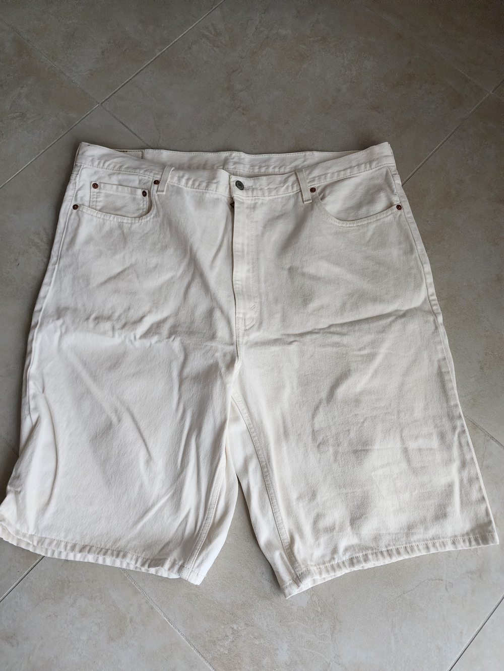 Levi's White Denim Jean Shorts